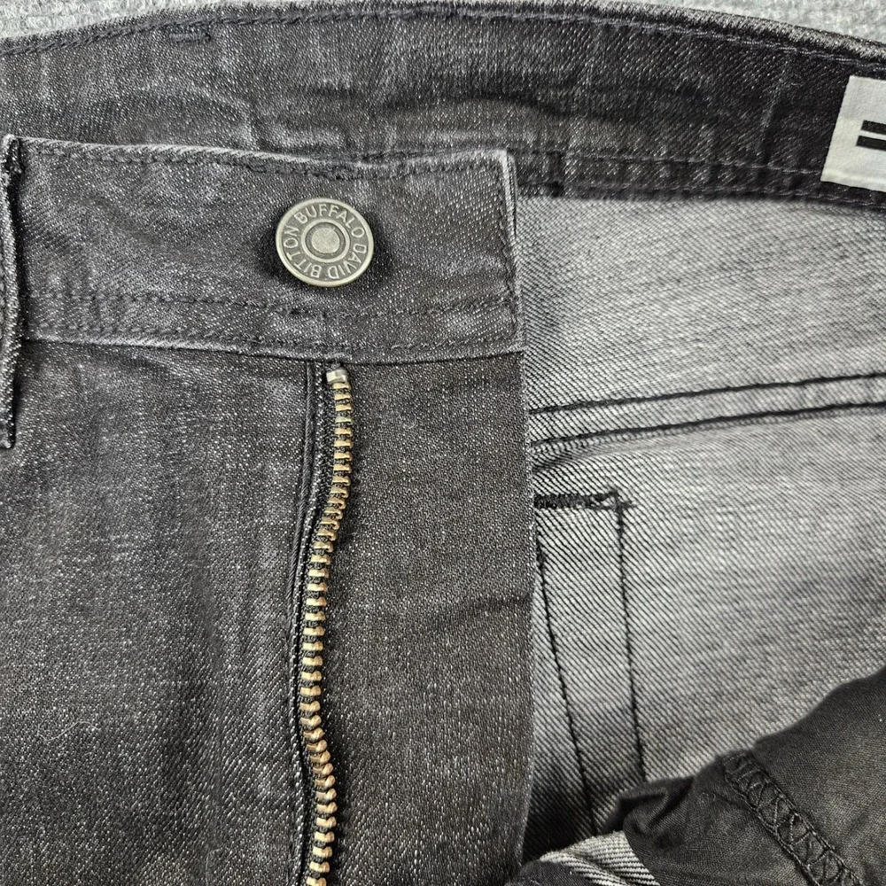 Buffalo David Bitton Jackson Straight Stretch Jeans Mens 32x32 Faded Black Denim - Picture 6 of 11